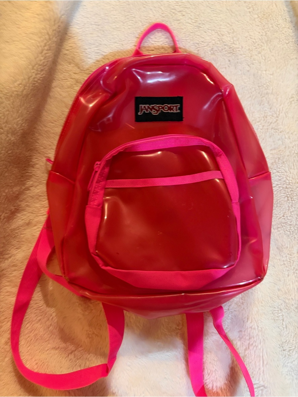 RARE JanSport Classic Half Pint FX (Translucent Pink) Mini Backpack